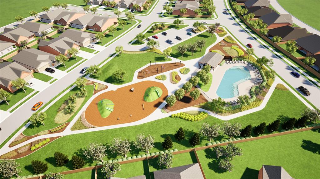 6909 Cattle Car Way Crowley, TX 76036 - Photo 21 of 24 an aerial view of a swimming pool and outdoor space