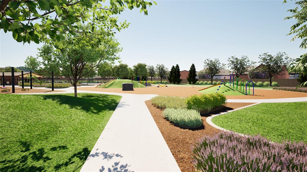 6909 Cattle Car Way Crowley, TX 76036 - Photo 22 of 24 a garden with trees in the background