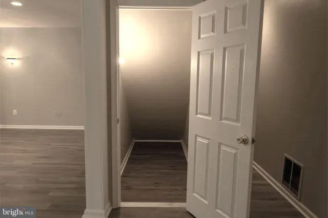 a view of hallway with stairs