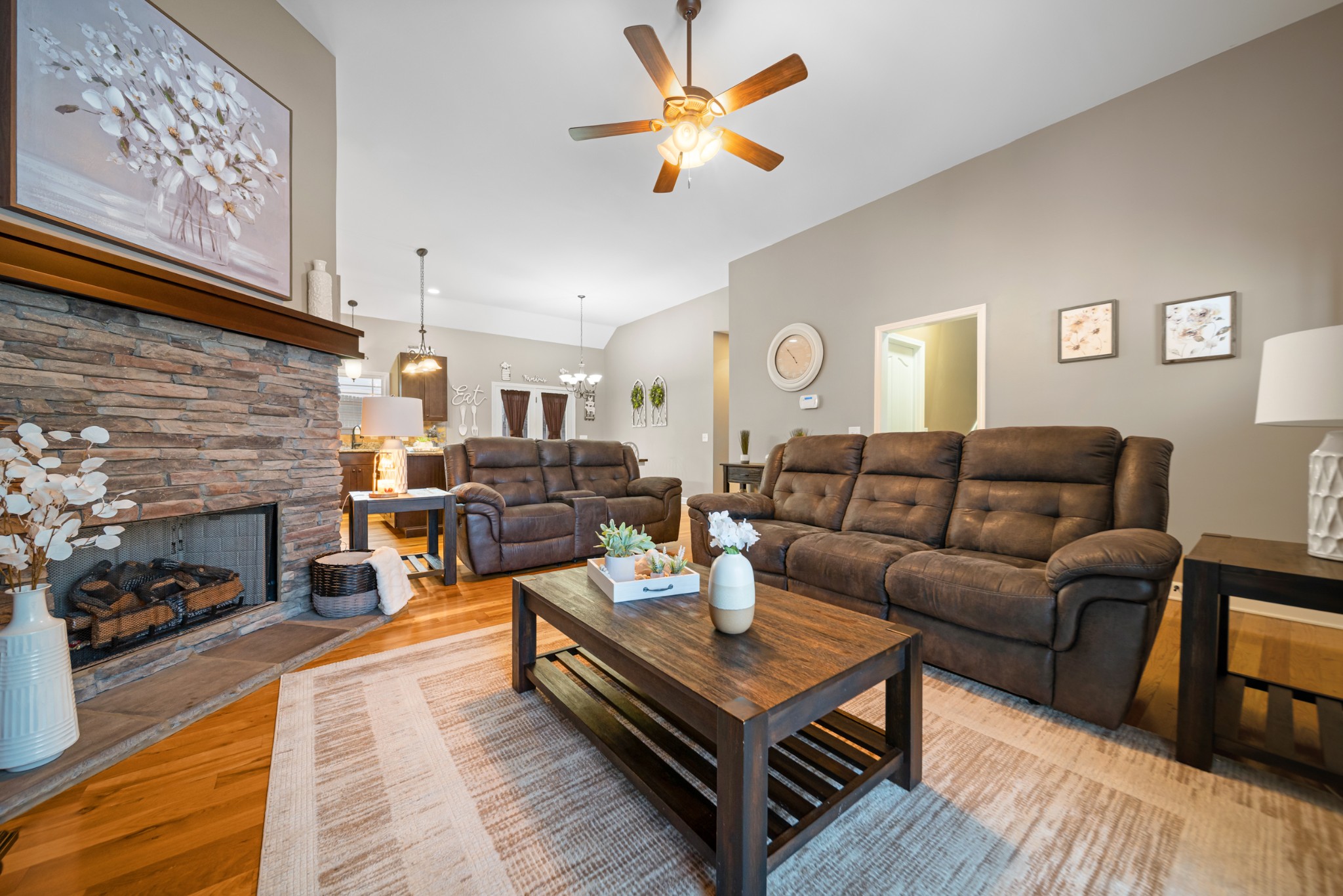 1934 Hygeia Road Greenbrier, TN 37073 - Photo 10 of 36 a living room with furniture a fireplace
