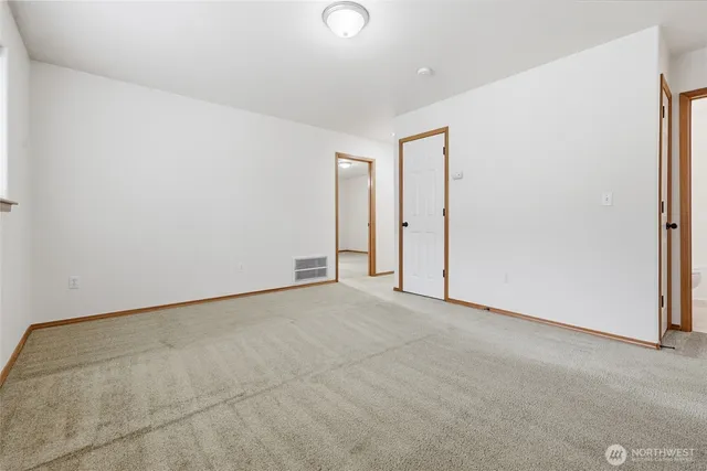 an empty room with a window