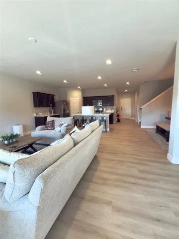 a bedroom with a bed and furniture