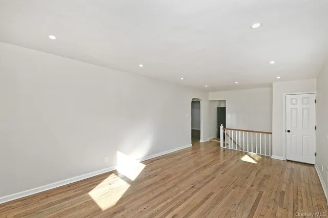 a view of livingroom with wooden floor