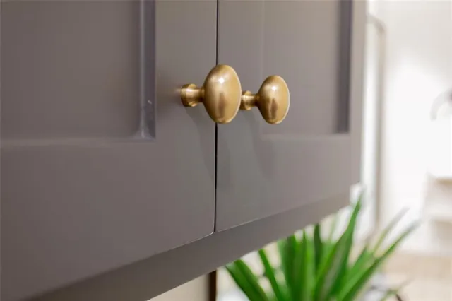 a view of a mirror in a room