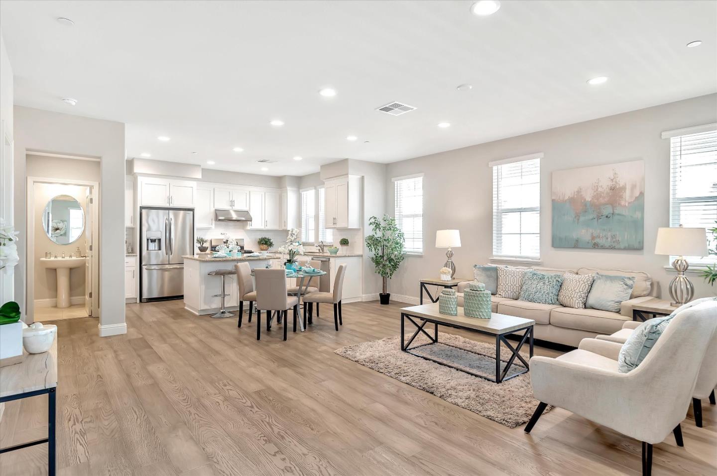 305 Wild Rose Way Milpitas, CA 95035 - Photo 7 of 41 a living room with lots of furniture and kitchen view