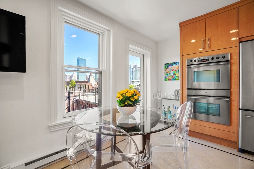 333 Commonwealth Avenue, Unit PH22 Boston, MA 02115 - Photo 7 of 42 a view of a dining room with furniture and a window
