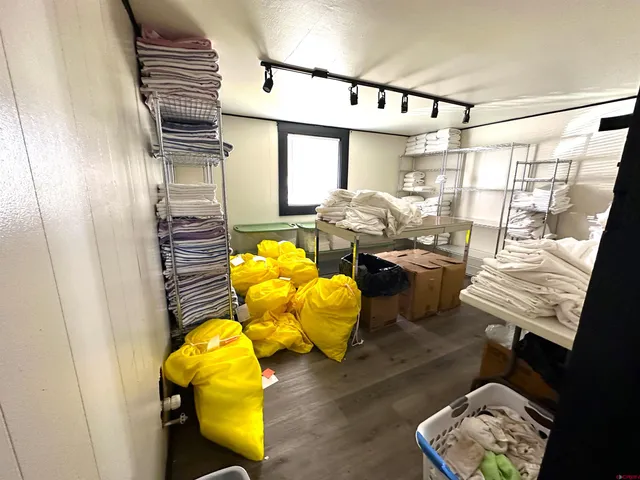a utility room with washer and dryer