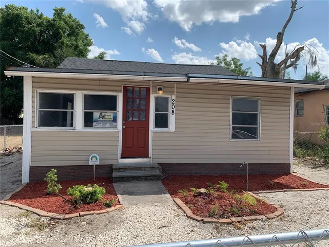a view of a house with a patio