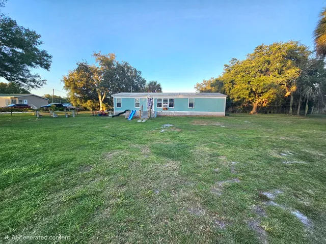 a house view with a garden space