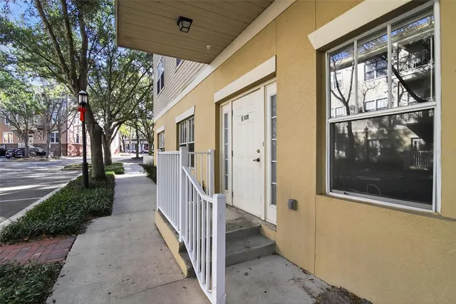 a view of a house with a porch