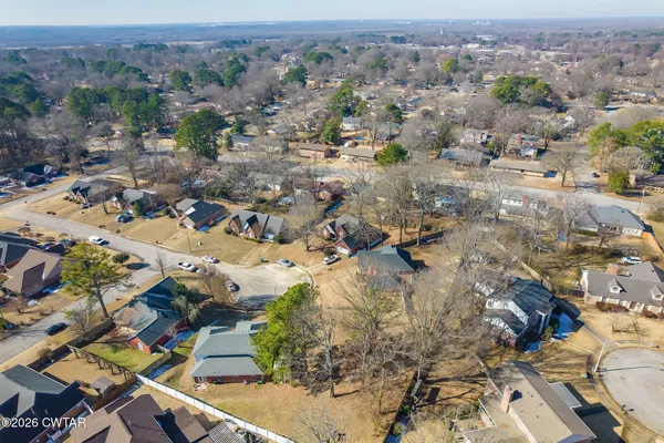 an aerial view of multiple house