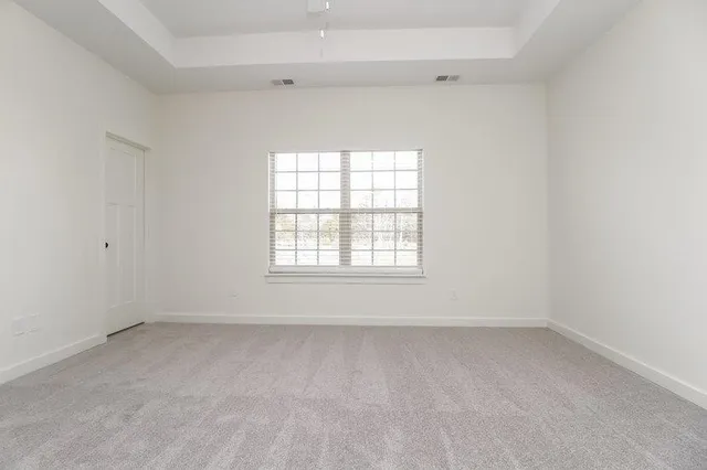 an empty room with a window
