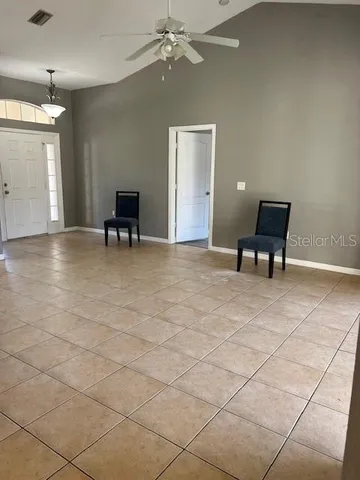 a view of a livingroom with furniture