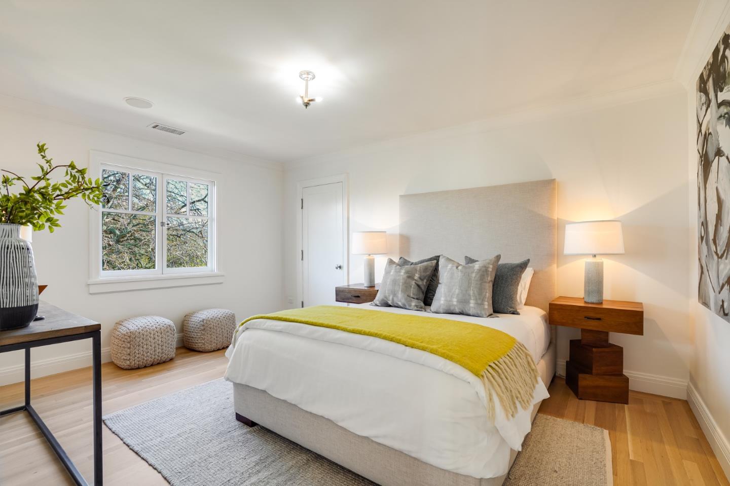 540 Moore Road Woodside, CA 94062 - Photo 56 of 85 a bedroom with bed and a window