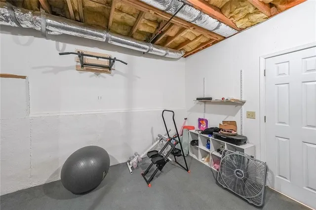 a room with storage and utility