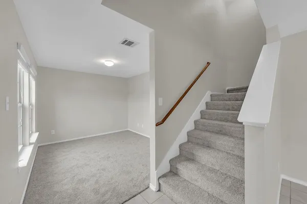 an empty room with a window