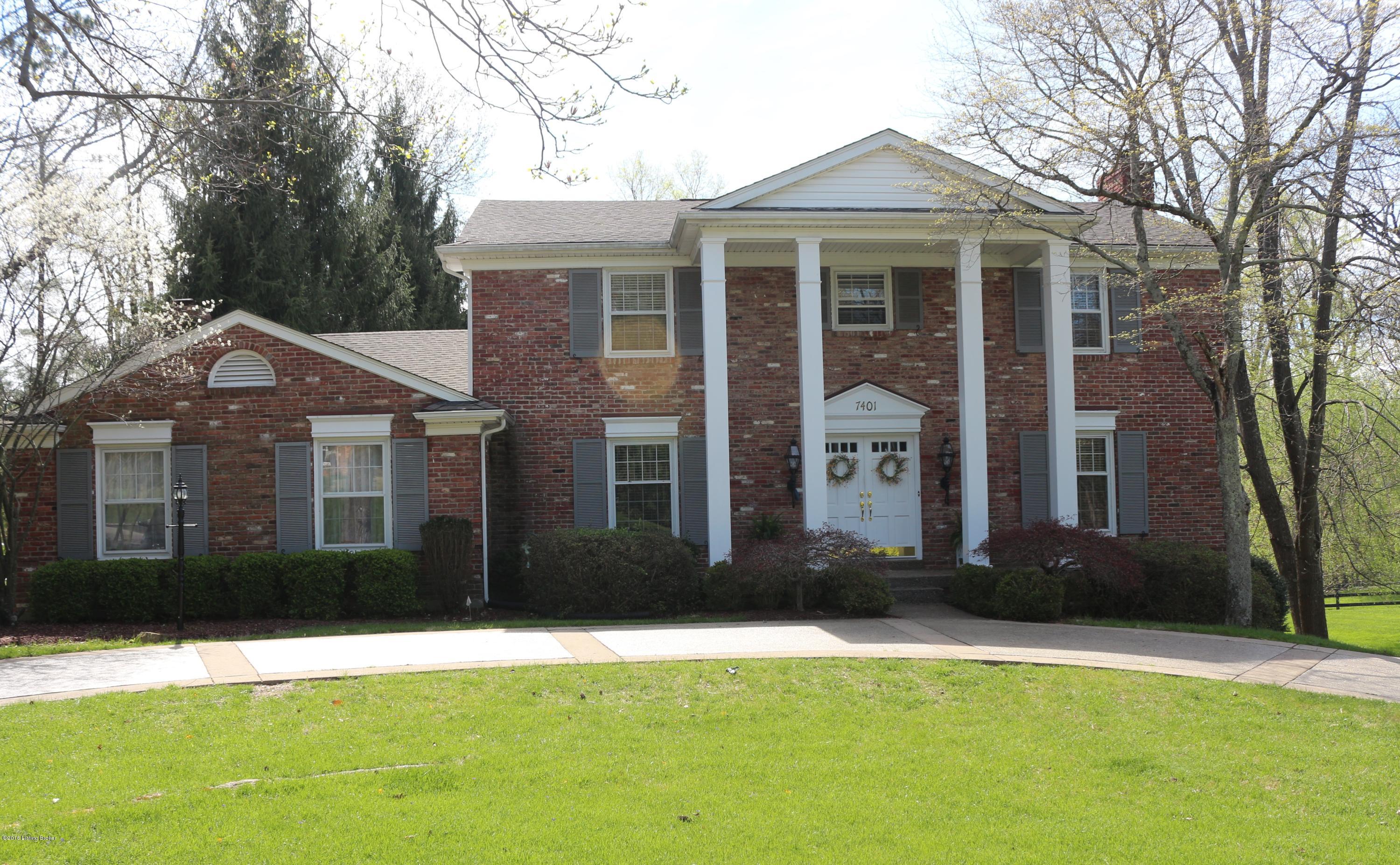 Front Elevation with circular driveway