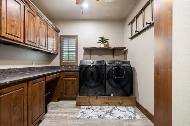 a view of a lake with a big yard