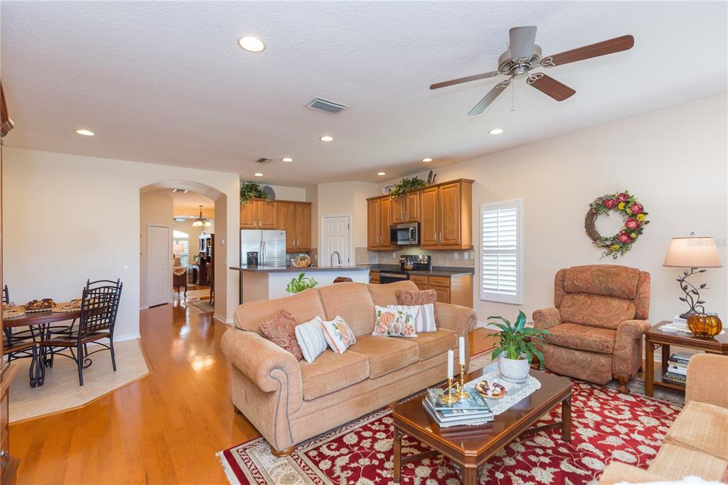 2816 Graphite Court Valrico, FL 33594 - Photo 20 of 57 a living room with furniture a rug and a chandelier