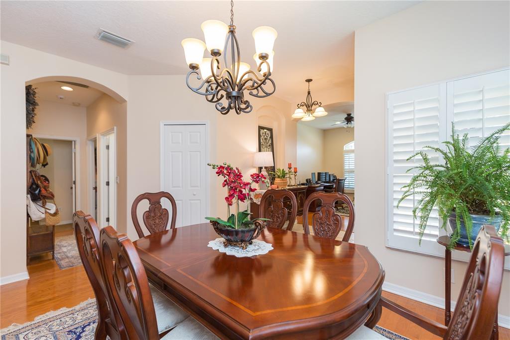 2816 Graphite Court Valrico, FL 33594 - Photo 9 of 57 a view of a dining room with furniture wooden floor and chandelier