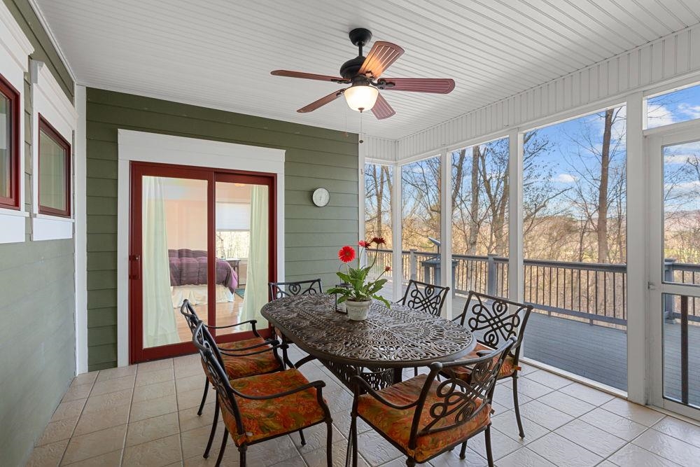 9586 Brunk Spring Lane Broadway, VA 22815 - Photo 24 of 58 a view of a dining room with furniture window and outside view
