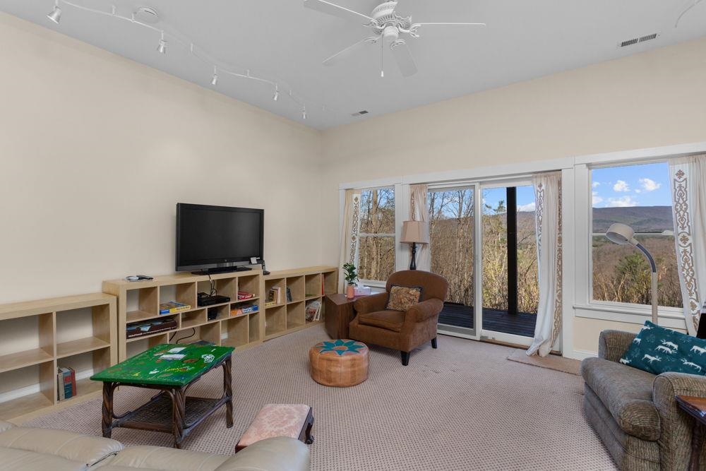 9586 Brunk Spring Lane Broadway, VA 22815 - Photo 35 of 58 a living room with furniture and a flat screen tv