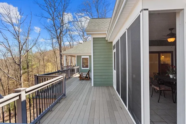 a view of a city from a balcony