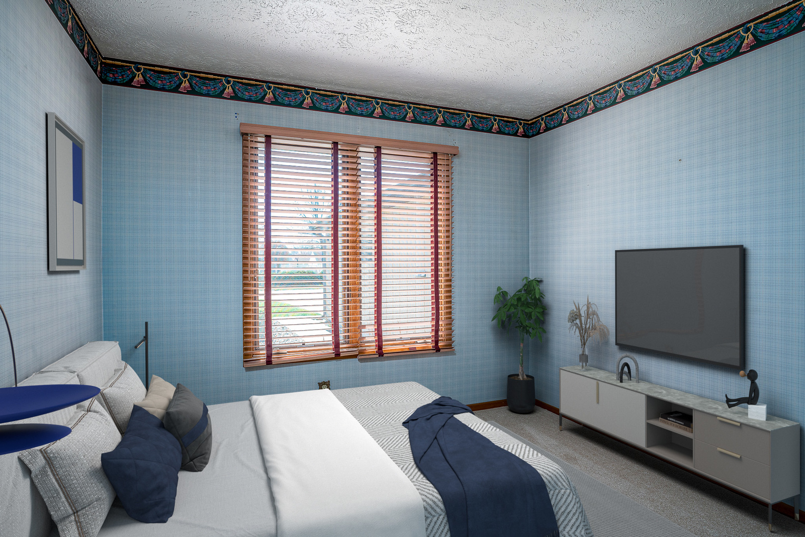 4231 26th Avenue Moline, IL 61265 - Photo 14 of 18 a bedroom with a bed and a flat screen tv