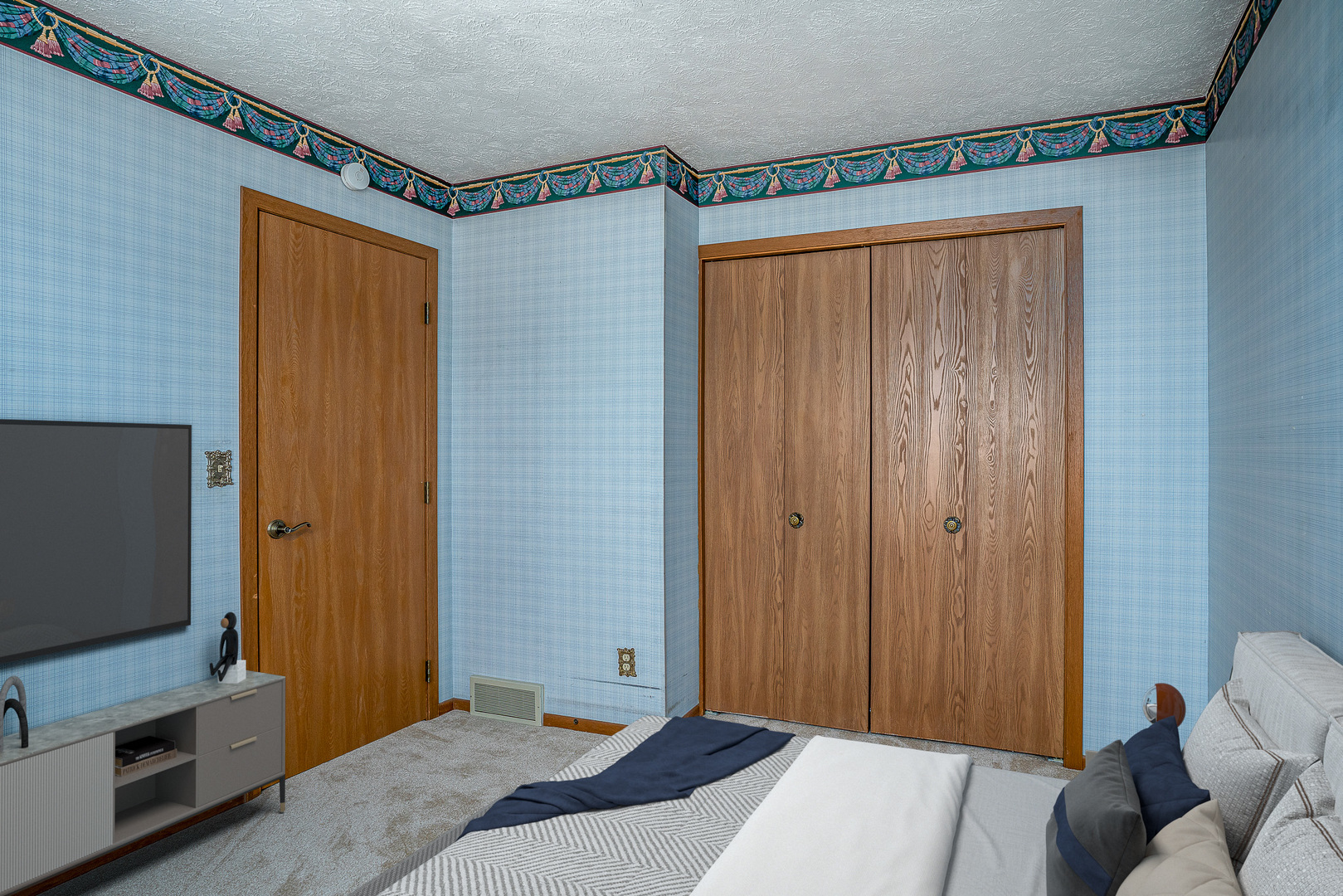 4231 26th Avenue Moline, IL 61265 - Photo 15 of 18 a bedroom with a bed and a flat screen tv