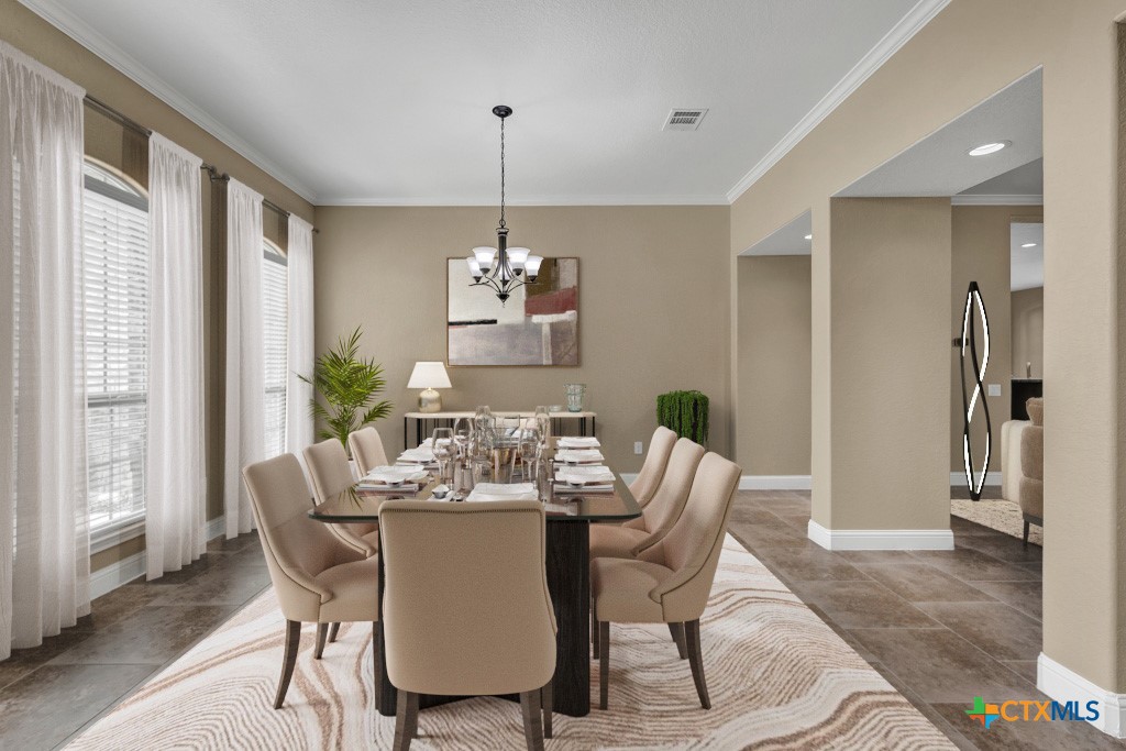 2194 Ranch Loop Drive New Braunfels, TX 78132 - Photo 5 of 48 a view of a dining room with furniture window and outside view