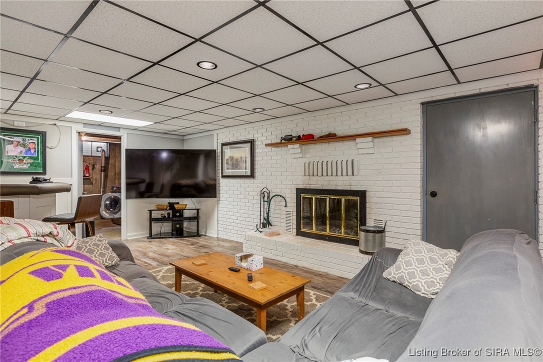 10185 Cooks Mill Road Georgetown, IN 47122 - Photo 53 of 75 The lower level features a cozy family room center