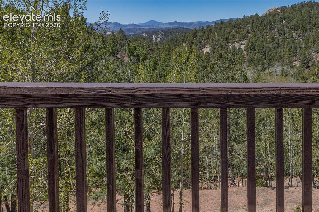 View from deck looking toward Dome Rock and Sangre de Cristos.