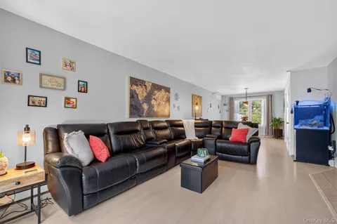 a living room with furniture and a couch