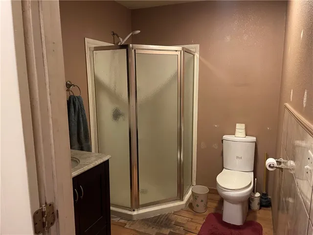 a backyard of a house with a yard and garage