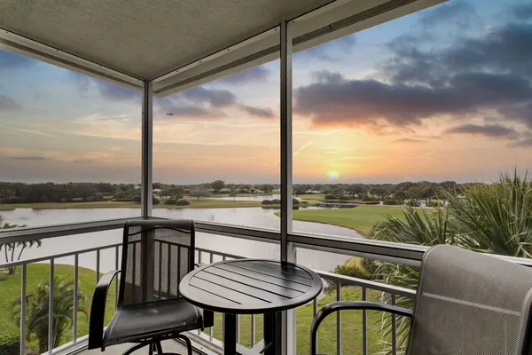 a view of a city from a balcony