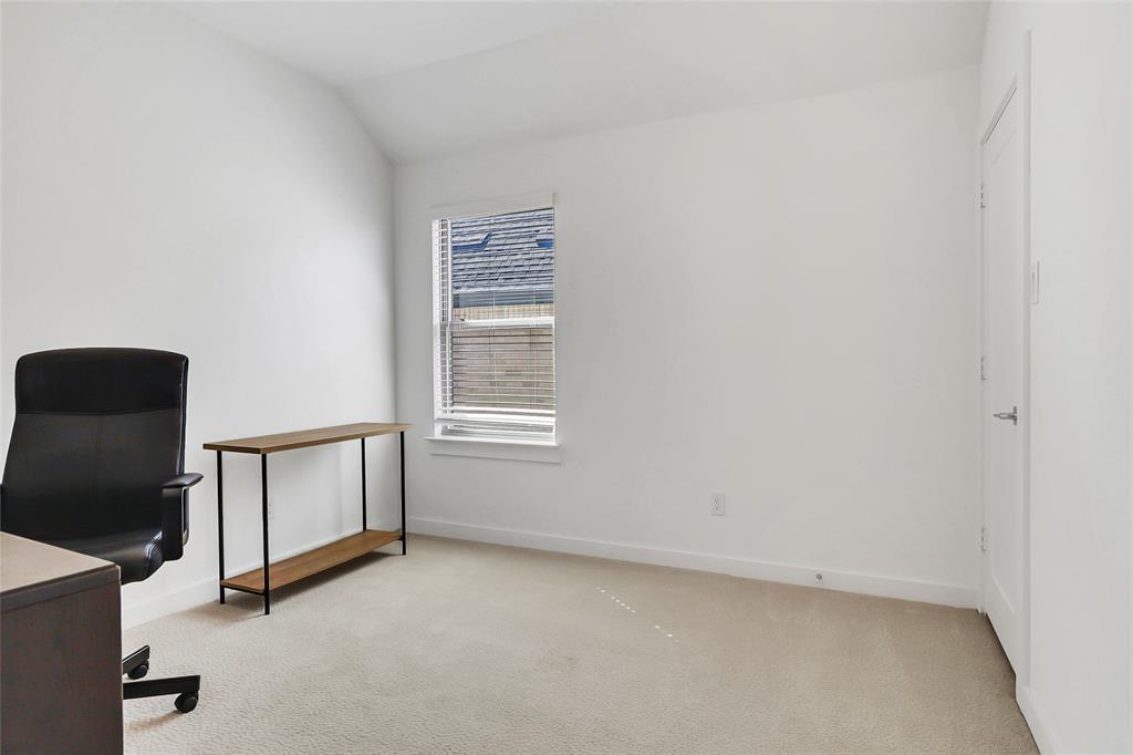 1241 Lupine Road Prosper, TX 75078 - Photo 31 of 38 Recessed window with horizontal blinds, light beige carpeting, and white walls