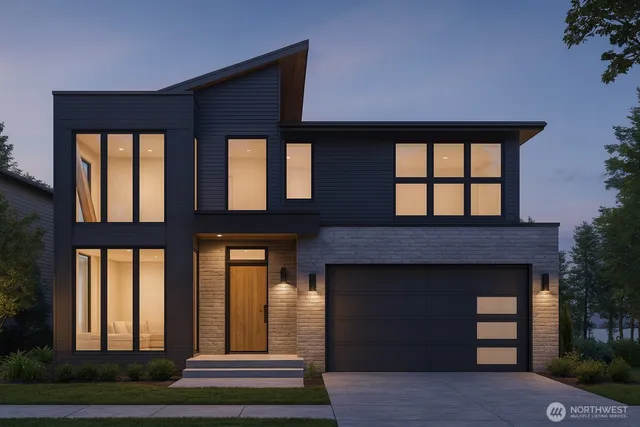 a front view of a house