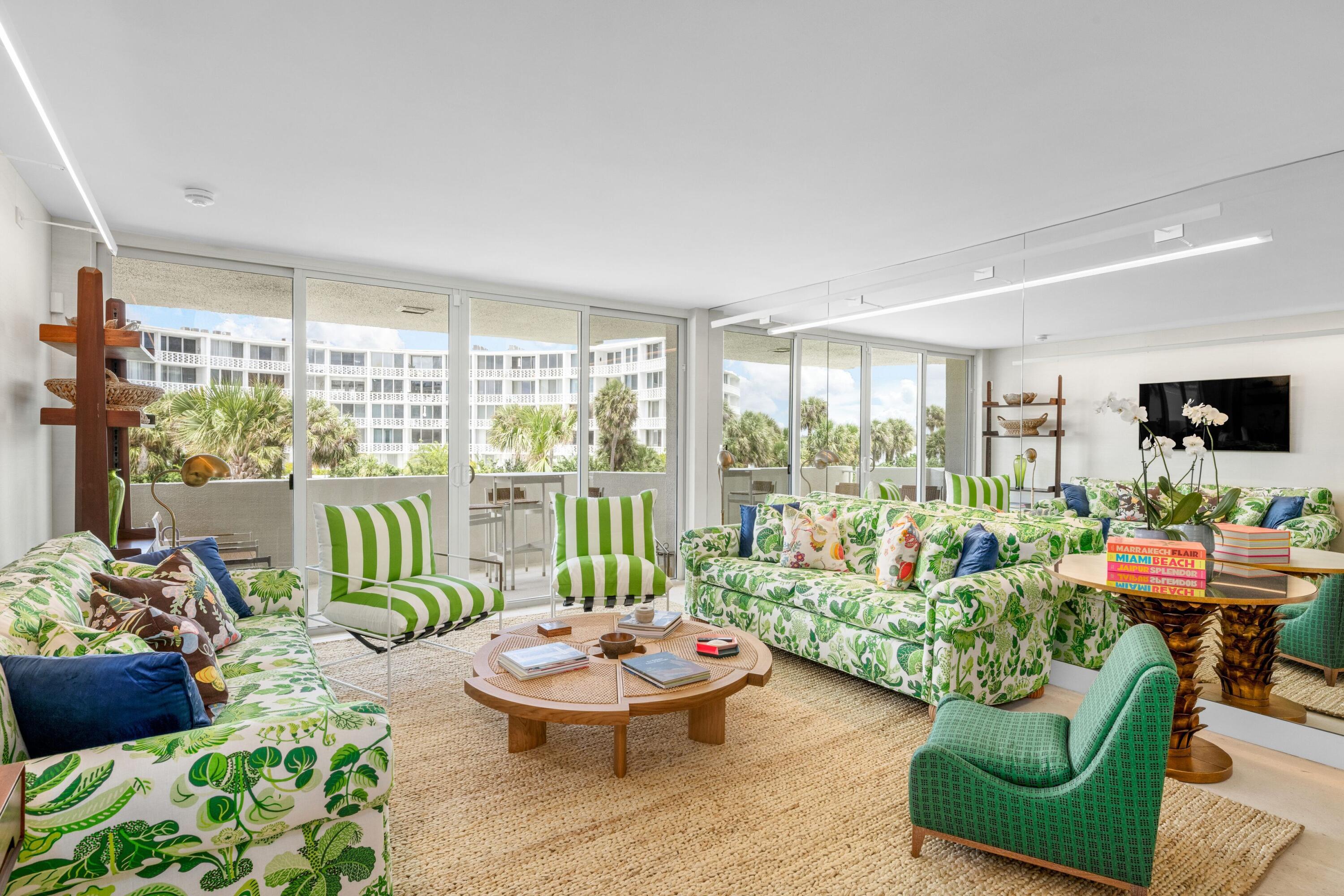 2773 South Ocean Boulevard, Unit 209 Palm Beach, FL 33480 - Photo 7 of 30 a living room with furniture and a large window