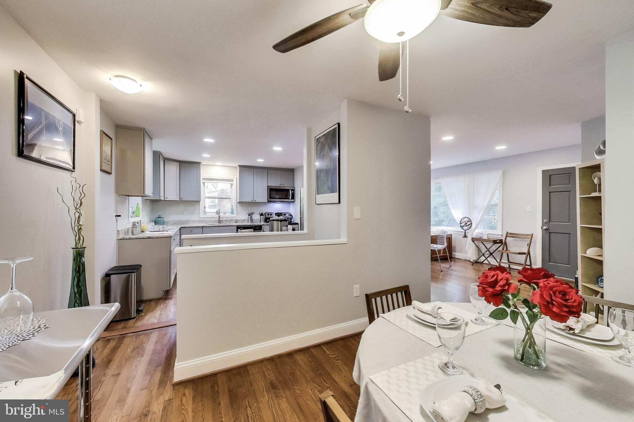 116 Northway Road Greenbelt, MD 20770 - Photo 12 of 46 Dining Room view into Kitchen & Living Room