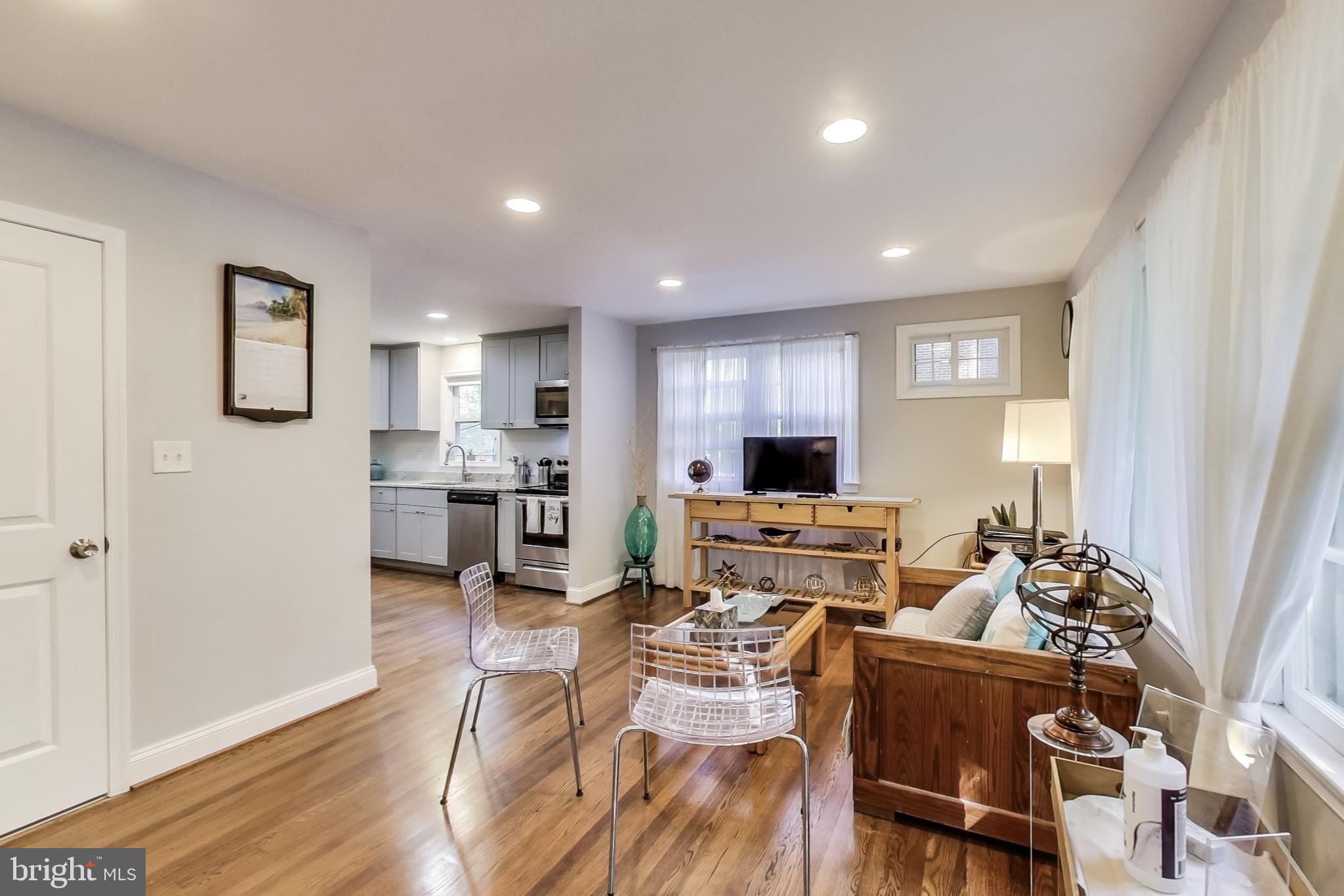 116 Northway Road Greenbelt, MD 20770 - Photo 4 of 46 Living Room view into Kitchen