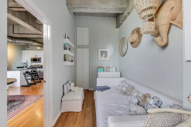 a bedroom with furniture and a couch