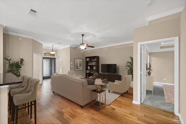 a house with trees in front of it