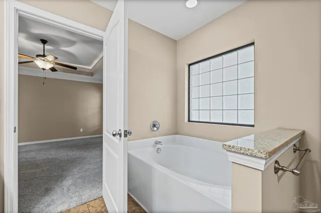 a backyard of a house with lots of green space