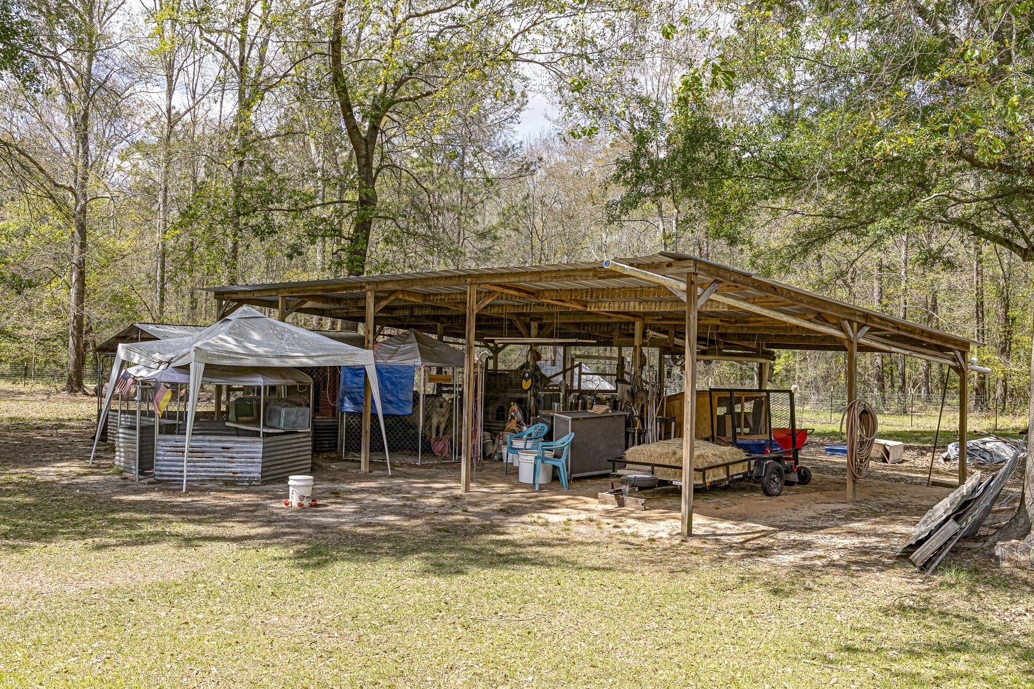 188 Pullin Road Corrigan, TX 75939 - Photo 47 of 50 Pole Barn for Multiple Animal Types