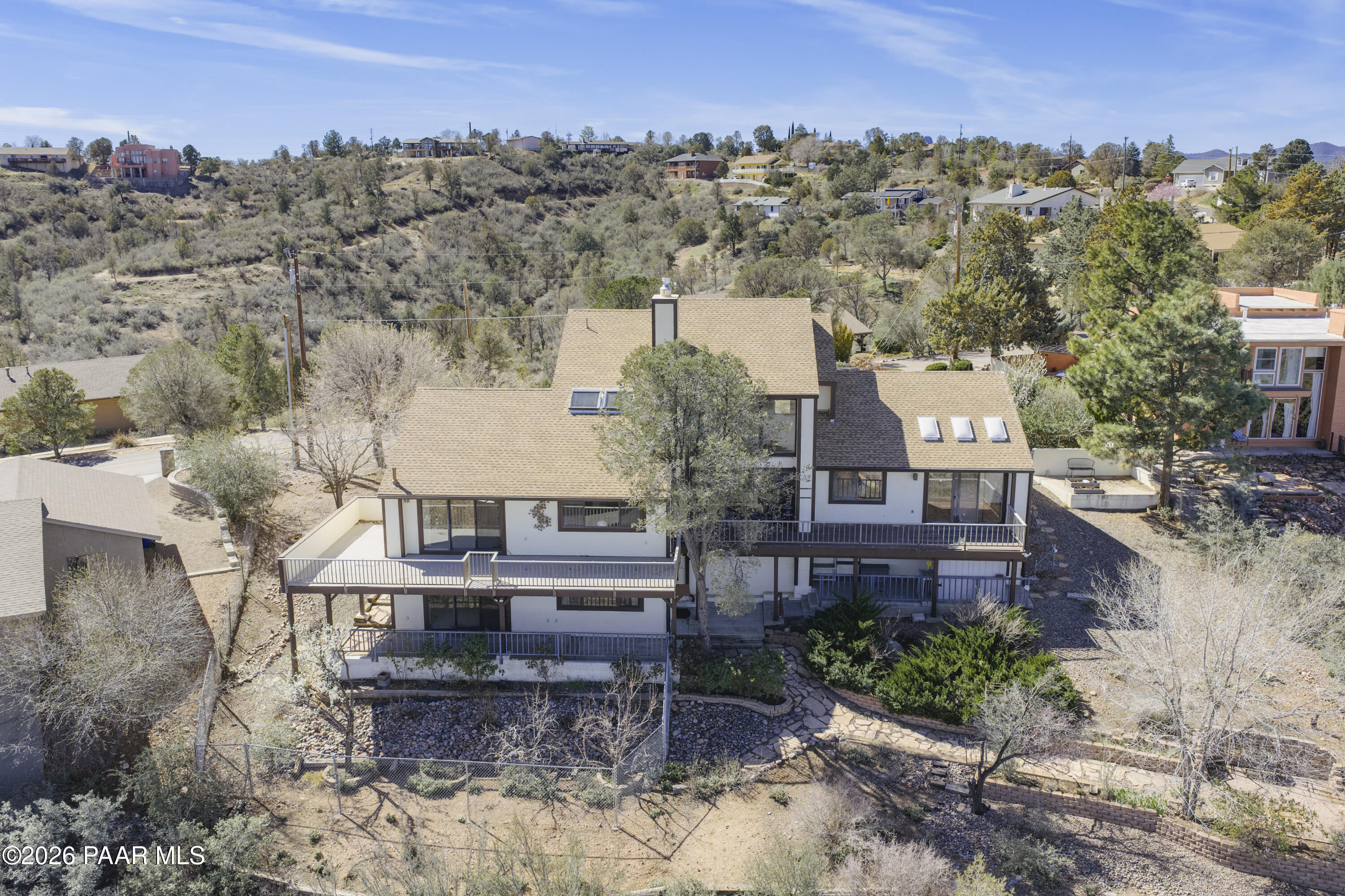 2480 Ridge Road Prescott, AZ 86301 - Photo 56 of 66 an aerial view of a house with a yard