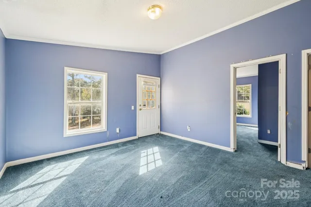 an empty room with a window