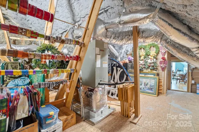 a view of storage and utility room