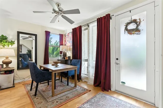 a view of a livingroom with furniture and window