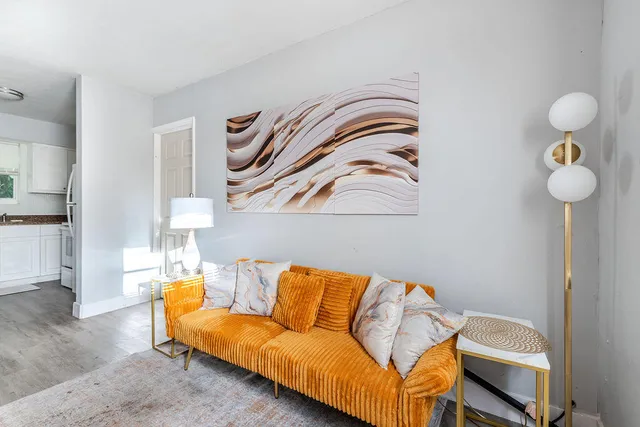 a living room with a couch