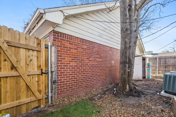 a backyard of a house